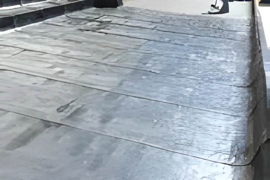 A roof slab prepared before waterproofing